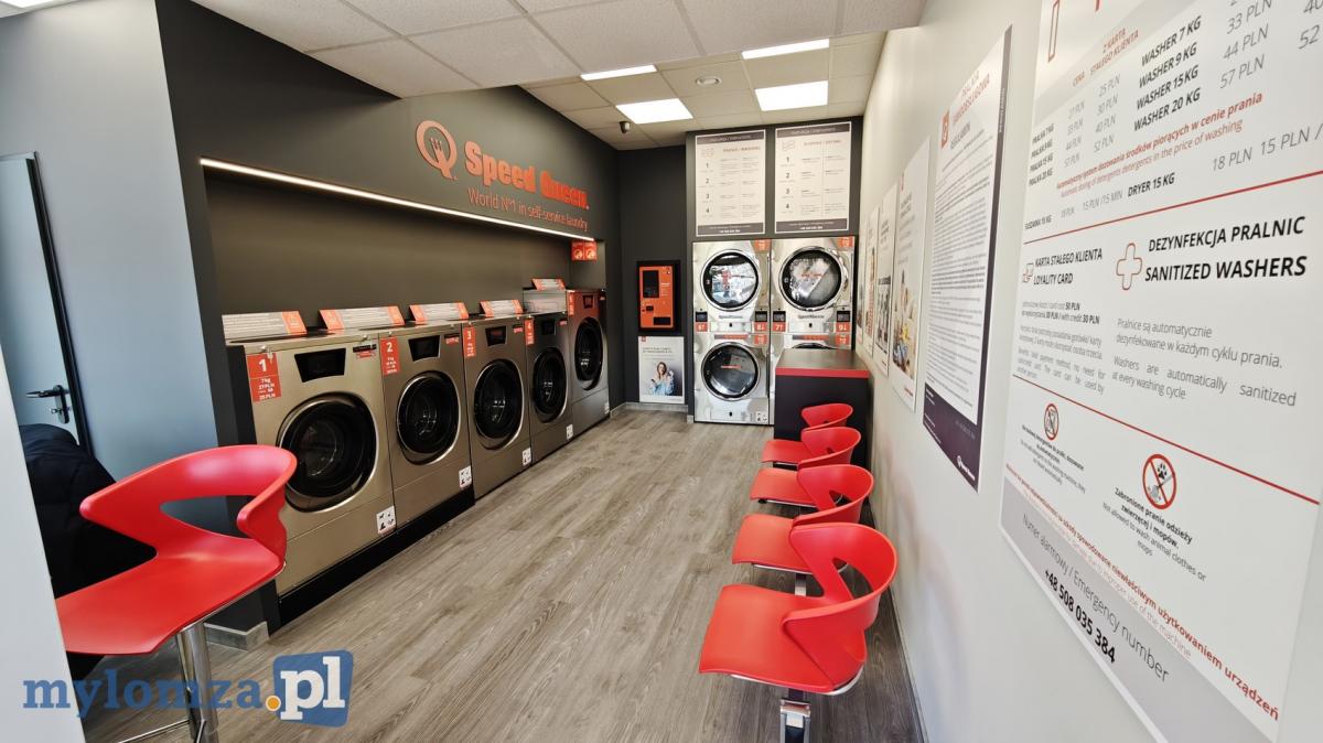 Front pralni Speed Queen Łomża przy ulicy Mazowieckiej 6C.